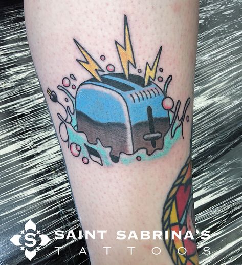 Bathtub Tattoo, Toaster Tattoo, Bff Tattoos, Grey Tattoo, Black And Grey Tattoos, Black And Grey, Tattoos, Grey, Quick Saves