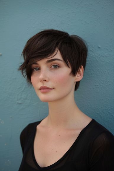 18+ Pixie Haircut For Round Face That Are Chic, Cute, And Totally Flattering! Long Pixie Haircut For Round Faces, Soft Pixie Haircut, Long Pixie Haircut, Haircut For Round Face, Haircut For Round Faces, Longer Pixie Haircut, Pixie Haircut For Round Faces, Long Pixie, Round Face Haircuts