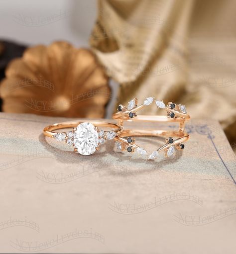 Ring Enhancer Wedding Band, Dream Wedding Ring, Enhancer Wedding Band, Moissanite Engagement Ring Set, Ring Enhancer, Cute Engagement Rings, Future Engagement Rings, Branch Ring, Beautiful Wedding Rings