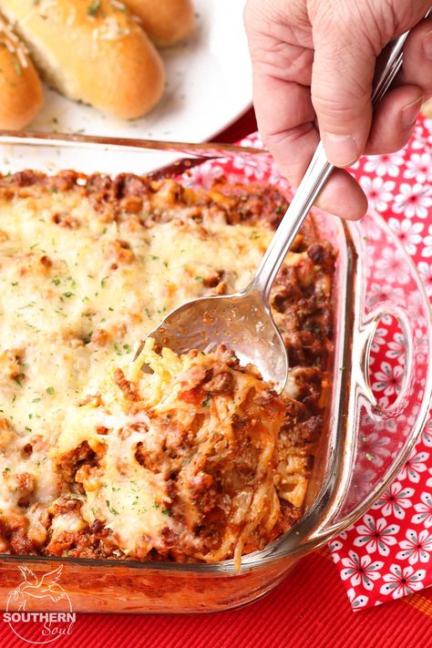 Out Of This World Baked Spaghetti - A Southern Soul Recipes With Turkey Meat, Recipes With Turkey, Vinegar Bbq Sauce, Easy Baked Spaghetti, A Southern Soul, Baked Spaghetti Recipe, Baked Lasagna, Spaghetti Dinner, Recipe Pasta