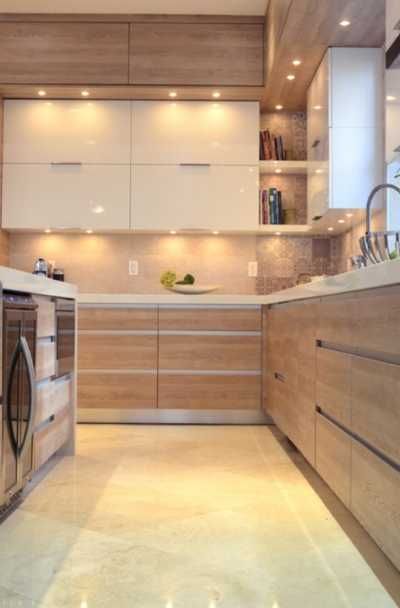 White Oak Floors Living Room, Brown Wood Cabinets, Design Open Kitchen, Kitchen Design 2023, Modern Open Kitchen Design, Brown Kitchen Ideas, Modern Open Kitchen, Open Kitchen Design, Interior Ikea