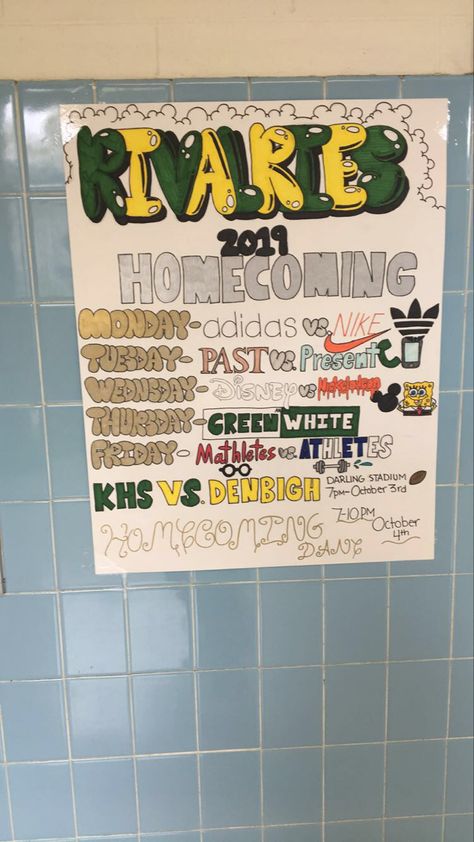 October Spirit Week Ideas, Student Council Activities, School Spirit Ideas Pep Rally, Spirit Week Themes, Spirit Day Ideas, School Spirit Posters, Pep Club, Student Council Campaign Posters, Student Council Campaign