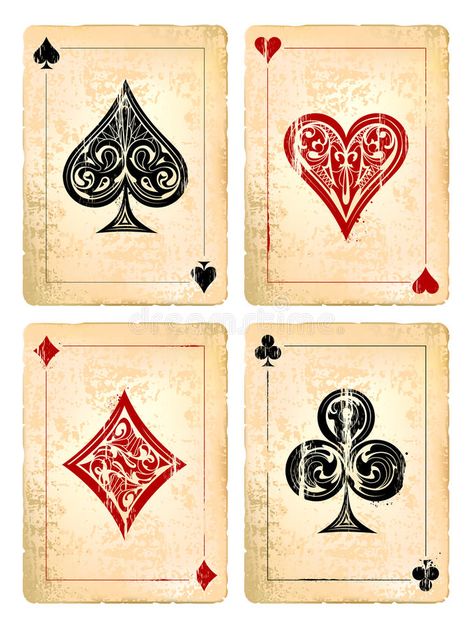 Ace Of Diamond Card, Poker Card Art, Heat Illustration, Swirl Symbol, Card Symbols, Grunge Heart, Cards Poker, Playing Cards Art, Poker Card