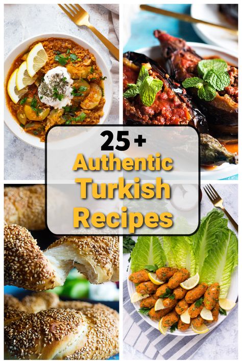 Check out our delicious Turkish recipes! From breakfast to appetizers and main dishes, we've got you covered. These are healthy recipes and many of them are also vegetarian. Turkish cuisine offers a large variety of dishes that are packed with a lot of flavor and loved by everyone. If you're looking for new and delicious recipes to try, you've got to give these recipes a try! Simit Recipe, Kebab Recipes Beef, Turkish Rice, Homemade Potato Salads, Zucchini Fritters Recipe, Baked Cod Recipes, Pilaf Recipes, Middle East Recipes, Turkish Breakfast