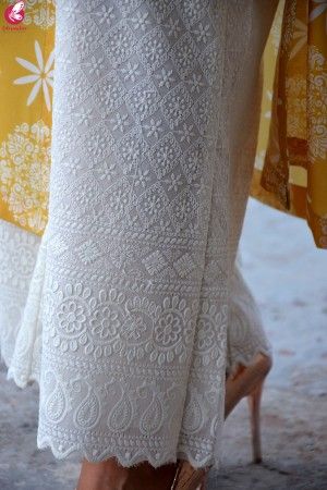 Buy White Printed Pure Linen Kurti with White Chikankari Cotton Palazzo Online in India | Colorauction Chikankari Kurti Designs Latest, Palazzo Kurti, Crepe Kurti, Kurti Sets, Rayon Kurti, Womens Pants Design, New Kurti Designs, Cotton Silk Fabric, Saree Blouse Neck Designs