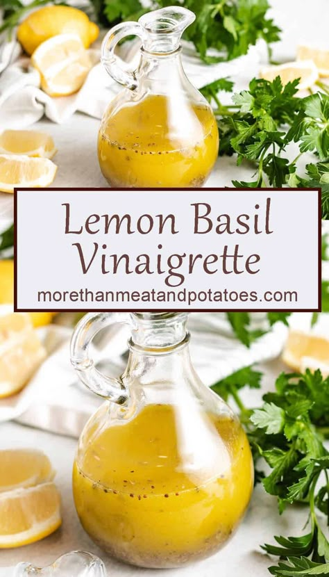 Lemon Basil Vinaigrette Dressing, Basil Vinaigrette Dressing, Lemon Basil Vinaigrette, The Clean Eating Couple, Lemon Vinaigrette Dressing, Clean Eating Couple, Crisp Salad, Couscous Salad Recipes, Lemon Salad