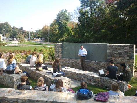 Outdoor Gathering Ideas, Classroom Architecture, Classroom Learning Centers, Classroom Designs, Outdoor Chalkboard, Outdoor Learning Activities, Wheaton College, Outdoor Learning Spaces, Classroom Images