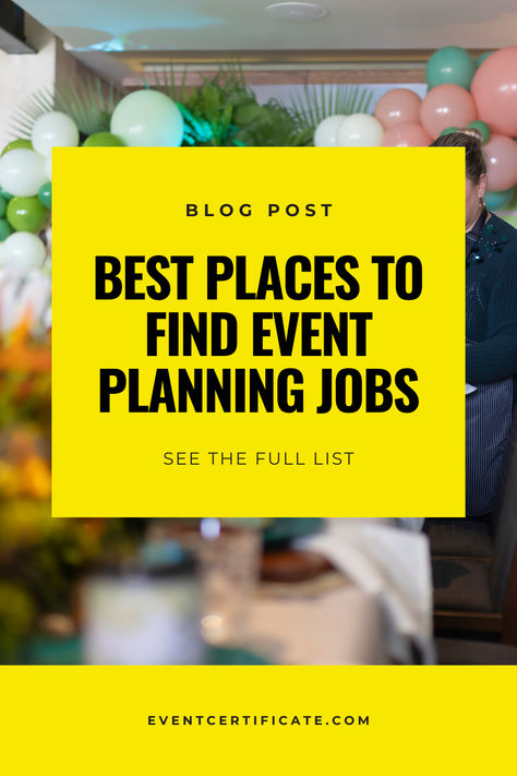 One of the great things about the event planning industry is the size, which means you can find event planning jobs might be easier than you think. Event planning is exciting and depending on your desired role you could have a job working in any area from hospitality to wedding planning.   What are the best places to find event planning jobs? This article will provide you with some tried and true favourites and some you might not have thought of. Event Planner Office, Event Planner Logo, Event Planning Career, Wedding Planner Business, Job Help, Business Checklist, Planner Business, Get A Job, Event Planning Business