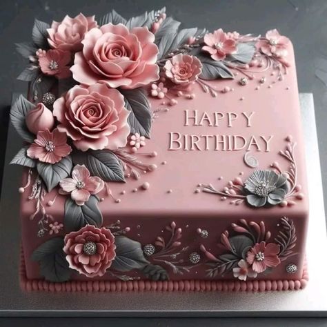 80th Birthday Cake For Grandma, Floral Cake Designs, Flower Birthday Cake, Floral Cake Design, Granddaughter Quotes, Modern Birthday Cakes, 90th Birthday Cakes, Sheet Cake Designs, 80 Birthday Cake