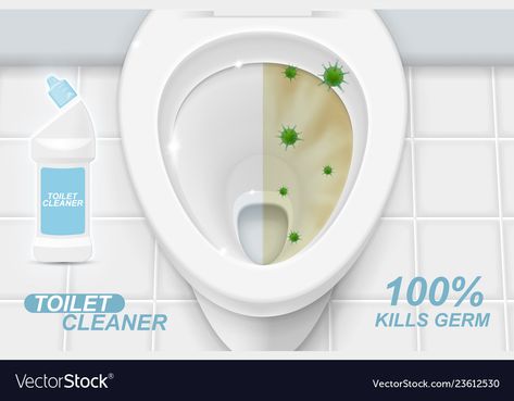 Toilet Cleaner Ads, Detergent Brands, Realistic Illustration, Toilet Bowl Cleaner, Toilet Cleaner, Bathroom Cleaner, Toilet Cleaning, Ebook Cover, Toilet Bowl