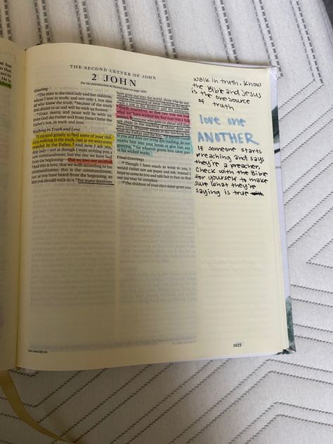 2 John Bible Journaling, John 2 Bible Journaling, 1 John Bible Journaling, Bible John, 1 John 2, Notes Journal, Bible Plan, New Bible, Bible Journal Notes