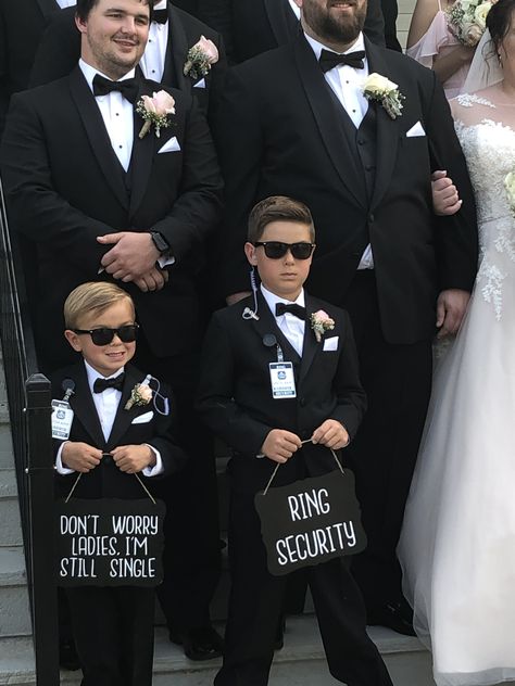 Ring Security Wedding, Funny Wedding Signs, Wedding Checklists, Ring Security, Dream Wedding Decorations, Wedding Planning Decor, Ring Bearers, Boda Mexicana, Wedding Picture Poses