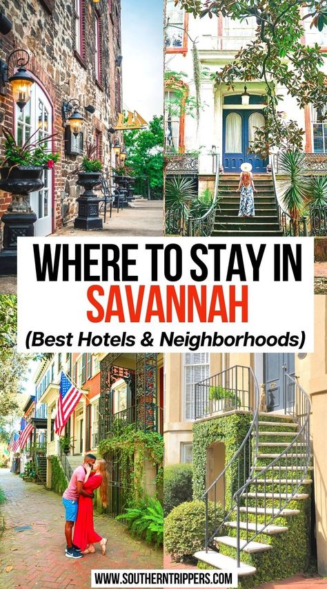 Where to Stay in Savannah (Best Hotels & Neighborhoods) Best Places To Stay In Savannah Georgia, Where To Stay In Savannah Ga, Savannah Georgia Vacation, Savannah Georgia Travel, Savannah Hotels, Georgia Vacation, Visit Savannah, Travel Kids, Travel Bucket List Usa