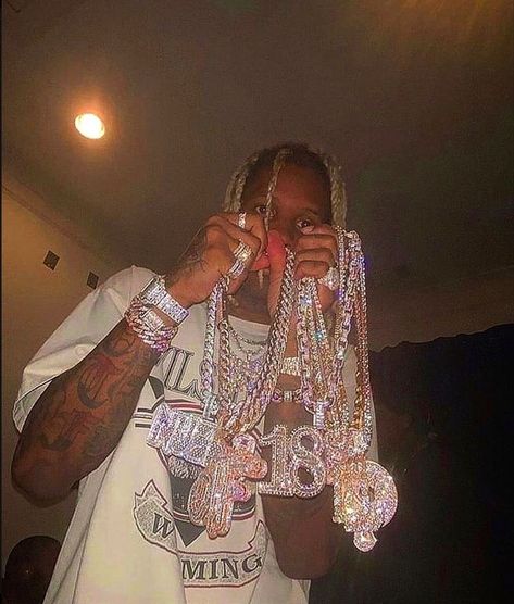 Chains Aesthetic, Rapper Jewelry, Rapper Outfits, Real Hip Hop, Gold Chain Design, Dope Outfits For Guys, Lil Durk, Rap Aesthetic, Cute Rappers