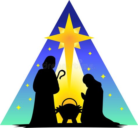 Silueta santa/EPS de la familia libre illustration Family Silhouette, Nativity Silhouette, Christmas Church, Christmas Rock, Watercolor Christmas Cards, Spirited Art, Christmas Nativity Scene, Free Illustration, Holy Family