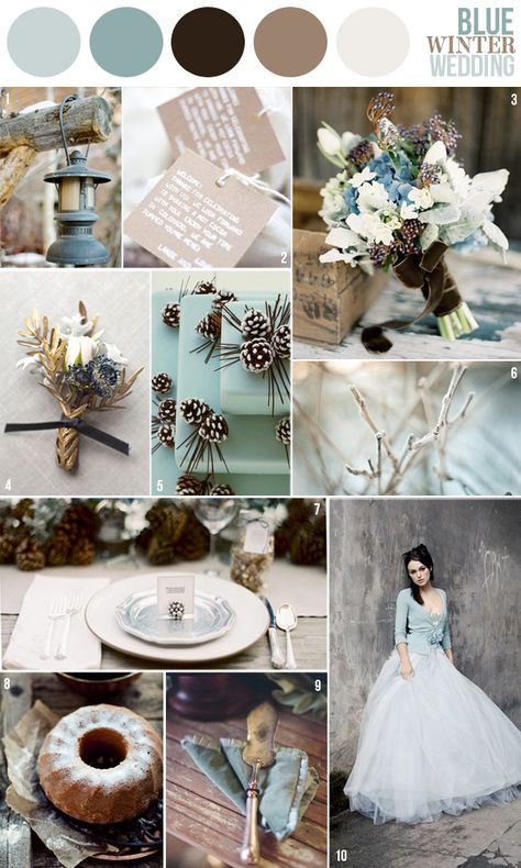 #blue winter wedding board... Wedding ideas for brides, grooms, parents planners ... https://itunes.apple.com/us/app/the-gold-wedding-planner/id498112599?ls=1=8 … plus how to organise an entire wedding ♥ The Gold Wedding Planner iPhone App ♥ Wedding Color Schemes Winter, Blue Winter Wedding, Decorations Flowers, Blue And White Wedding, Wedding Moodboard, Winter Wedding Colors, Diy Christmas Decorations, Winter Wedding Inspiration, Winter Wonderland Wedding