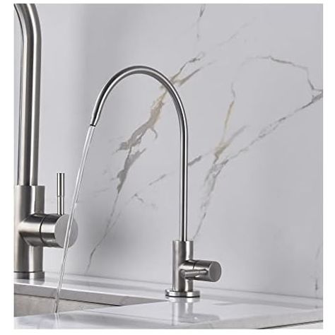 KRAUS Purita 100% Lead-Free Kitchen Water Filter Faucet in Chrome, FF-100CH, Touch On Kitchen Sink Faucets - Amazon Canada Gold Kitchen Sink, Drinking Water Faucet, Waterfall Kitchen, Kitchen Water, Drop In Kitchen Sink, Pull Out Faucet, Amazon Canada, Reverse Osmosis Water, Gold Kitchen