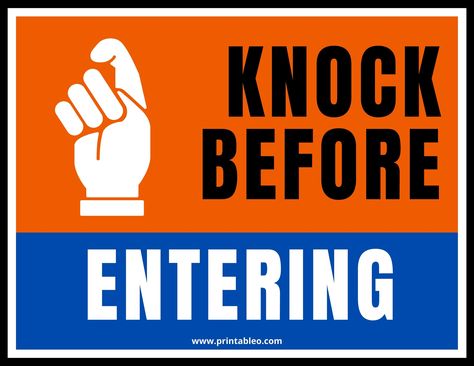 22+ Printable Please Knock Signs Check more at https://printableo.com/please-knock-signs/ Basketball Court Pictures, Cleanliness Quotes, Bosses Office, Workplace Safety Tips, Court Pictures, Cars Stickers, Paint My Room, Birthday Chart, Rules Poster