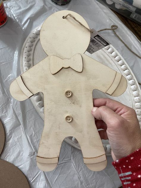 Dollar Tree Gingerbread Man, Christmas Diy Dollar Tree, Dollar Tree Gingerbread, Diy Gingerbread Man, Gingerbread Diy Crafts, Dollar Tree Christmas Diy, Diy Dollar Tree Christmas, Gingerbread Man Crafts, Gingerbread Man Decorations