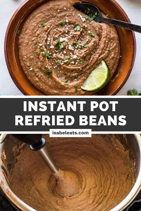 Creamy Refried Beans, Instant Pot Refried Beans, Traditional Refried Beans, Isabel Eats, Refried Bean, Mexican Side Dishes, Bean Recipe, Creamy Recipes, Kitchen Smells