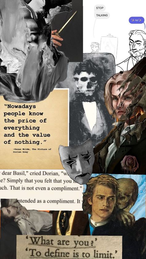 dark academia, The Picture of Dorian Gray, Wallpaper To Define Is To Limit, The Picture Of Dorian Gray, Picture Of Dorian Gray, Dorian Gray, Book Aesthetics, Stop Talking, Books And Movies, Oscar Wilde, Quotable Quotes