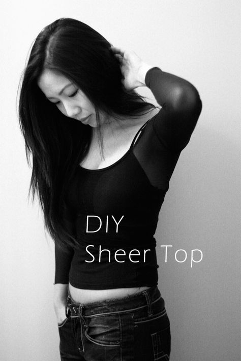 Panty Hose Top Diy, Diy Sleeves From Tights, Tights As A Top, Diy Fashion Tops, Panty Hose, Diy Clothes And Shoes, Diy Tops, Make Your Own Clothes, Cropped Tops