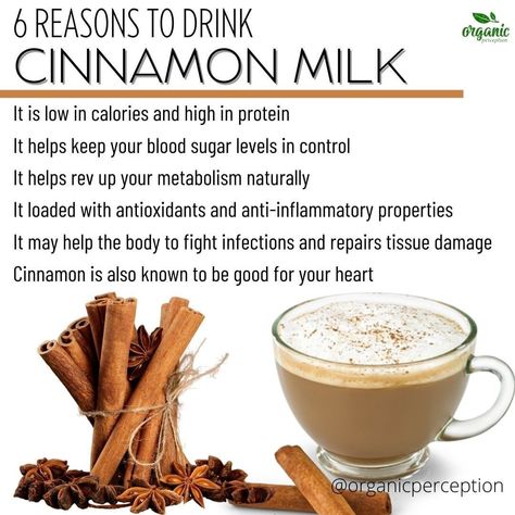 Easey Series - Herbal Remedies on Instagram: “Have you ever tried cinnamon milk? Follow @easeyseries for Daily Advance Herbal & Natural Therapies! Learn something new every day! . Tap…” Cinnamon Tea Benefits, Fruit Fast, Cinnamon Health Benefits, Milk Benefits, Cinnamon Benefits, Cinnamon Tea, Cinnamon Milk, Diet Drinks, Daily Health Tips