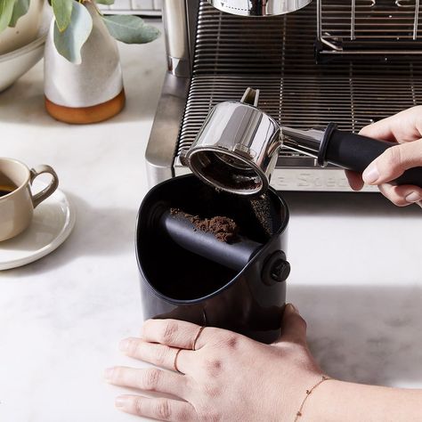 An Espresso Sidekick: Dreamfarm Espresso Knock Box Breville Barista Pro, Best Gym Shoes, New Car Accessories, Best Coffee Maker, Coffee Tasting, Espresso Machines, Milk Frother, Coffee Station, Cool Mugs