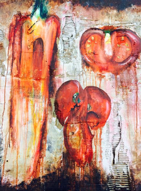 A-level painting based on decaying fruit and veg @ HighcrestAcademy Decaying Fruit, Juan Sanchez Cotan, Decay Art, Fruit Background, Natural Form Art, Growth And Decay, Art Alevel, Gcse Art Sketchbook, A Level Art Sketchbook