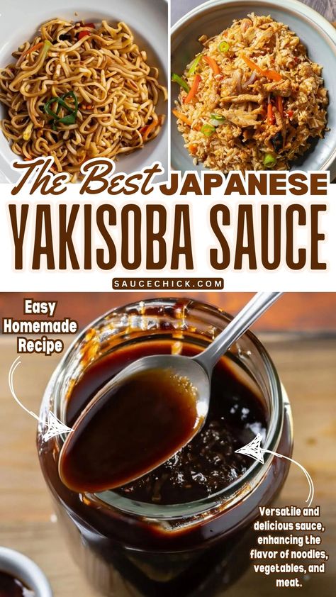 Yakisoba Sauce Recipe Homemade Yakisoba, Yakisoba Sauce Recipe, Noodle Sauce Recipe, Yakisoba Sauce, Yakisoba Recipe, Yakisoba Noodles, Noodles Vegetables, Japanese Sauce, Tonkatsu Sauce