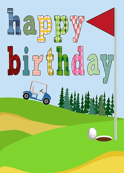 Birthday Golf Lover Birthday Card by Cedarrue | Redbubble Happy Birthday Golf, Happy Birthday Wishes For Him, Birthday Golf, Lover Birthday, Birthday Wishes For Him, Jobs In Art, Golf Birthday, Artist Blog, Golf Lover