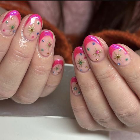 Manchester Northern Quarter, Short Pink Nails, Trendy Manicure, Retro Nails, Vintage Nails, Really Cute Nails, Instagram Christmas, Manicure Y Pedicure, Dream Nails