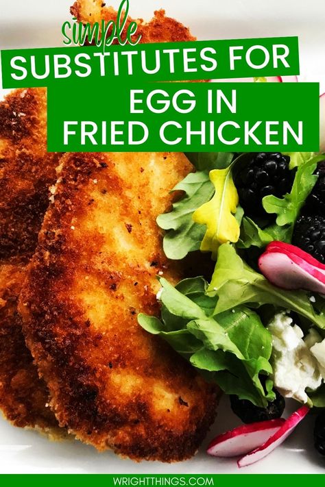 Egg Substitute For Frying, No Egg Fried Chicken, Eggless Fried Chicken, Egg Substitute For Breading Chicken, Breaded Chicken Without Egg, Fried Chicken Without Eggs, Fried Chicken No Egg, Breaded Chicken No Egg, Substitute For Eggs