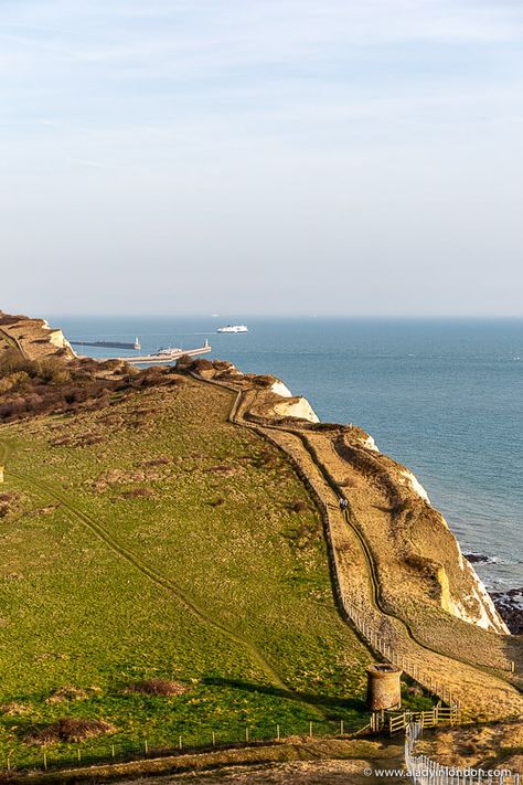 North Downs Way Walk on the Dover Coast England English Vibes, Contiki Europe, Persuasion Movie, Folkestone Kent, English Coast, Dover England, Dover Castle, Zoo Architecture, Kent Coast