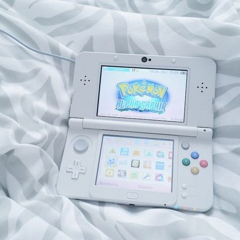 pinterest// @coloraesthetics Pokemon Alpha, Gaming Nintendo, Photo Polaroid, Light Blue Aesthetic, 背景 シンプル, Aesthetic Colors, Nintendo Ds, Nintendo 3ds, Game Boy Advance Sp