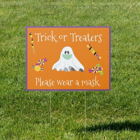 Halloween Yard Signs, Trick Or Treaters, Halloween Yard, Trunk Or Treat, Trick Or Treater, Gifts For Art Lovers, Halloween Signs, Outdoor Halloween, Halloween Hacks