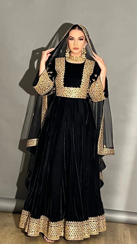 Afghan Velvet Dress, Black Dupatta, Velvet Dupatta, Designer Diamond Jewellery, Afghan Dresses, Collared Top, Festival Tops, Net Dupatta, Dress Crafts