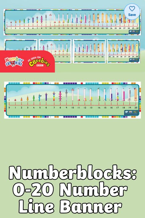 Children will have fun and develop their understanding of numbers and counting with Twinkl's Numberblocks Printables Free: 0-20 Number Line Banner. Use alongside the BBC’s Numberblocks episodes on YouTube! Numberblocks Printables Free, 20 Number, Algebraic Thinking, Printables Free, Number Line, Place Values, Math Lessons, Teaching Math, 3rd Birthday