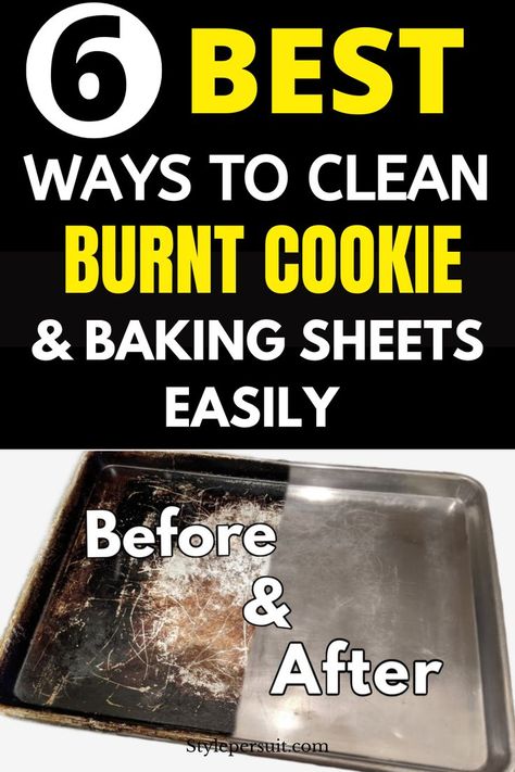 Baking sheets are so versatile you can use them to bake cookies, roast vegetables, or melt cheese over your favorite appetizers. But have you ever noticed how quickly a brand new sheet pan starts to turn brown? Oil residue and burnt food can leave marks that seem impossible to remove. We’ll share our favorite tricks for how to clean baking sheets and make them look brand new again. Clean Baking Sheets, Cleaning Burnt Pans, Clean Cookie Sheets, Homemade Stain Removers, Cleaning Pans, Cleaning Baking Sheets, Easy House Cleaning, Melting Cheese, Roasting Vegetables