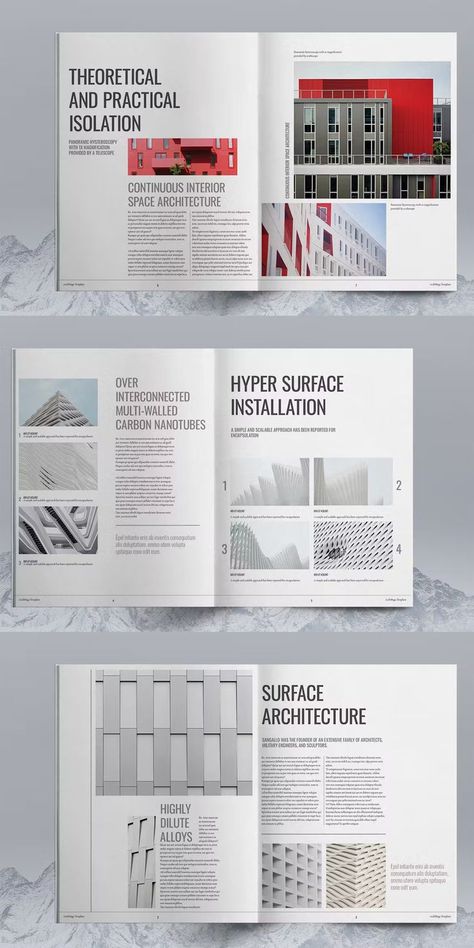 Architecture Magazine Layout Template InDesign INDD, IDML. 12 unique pages. Architecture Magazine Layout, Indesign Layout Inspiration, Architect Portfolio Design, Magazine Page Layouts, Architecture Journal, Indesign Layout, Magazine Layout Inspiration, Architect Magazine, Architecture Life