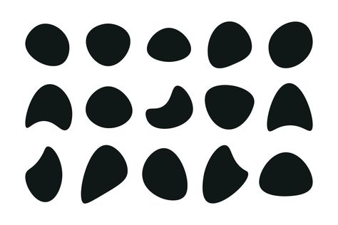 Random blob shapes. Organic blobs set. Rounded abstract organic shape collection. Random shapes of cube, pebble, inkblot, amoeba, drops and stone silhouettes. Blotch texture vector set Random Shapes, Abstract Shape, Ink Blot, Heart Tree, Weird Shapes, Texture Vector, Cityscape Photos, Heart With Arrow, Custom Illustration