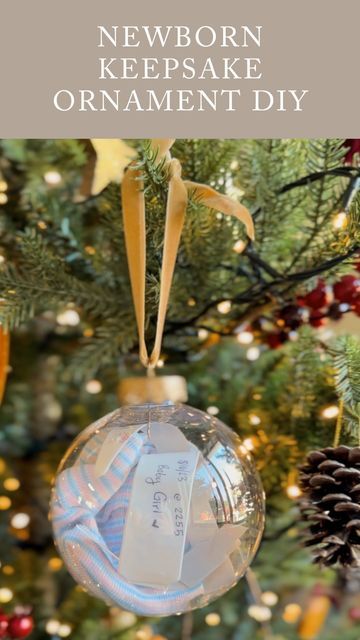 Liz Lovery | Interior Design & DIY on Instagram: "✨Newborn Keepsake Christmas Ornament!✨ If you had a baby this year or you’re currently pregnant, bookmark this video! This newborn keepsake Christmas ornament is the perfect way to preserve those memories and cherish them year after year! 🥰 Tag someone who would love this! 👇🏼 . . . #christmasdiy #christmasornaments #christmasdecor #newbornkeepsake #newmom #pregnant #holidaydecor #easydiy #diy #holidaydiy #christmasdecorations" Baby Diy Christmas Ornaments, Newborn Christmas Ornament, Baby Ornament Keepsake, Diy Baby Ornaments, Baby Christmas Ornaments Diy, Diy Baby’s First Christmas Ornament, Handmade Christmas Ornaments Diy, Newborn Ornament, Keepsake Christmas Ornaments