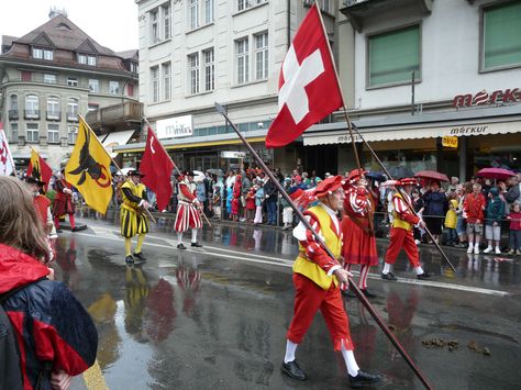 Switzerland August 1st Parade | Swiss National Day | Little Wandering Footsteps Swiss National Day, Silly Clothes, August 1st, Public Holiday, Cool Countries, National Day, Countries Of The World, Old Men, Switzerland