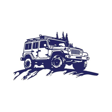 Off Road Jeep, 4x4 Car, Tree Background, Car Silhouette, Offroad Jeep, Tree Saw, Car Logo, Jeep 4x4, Design Posters