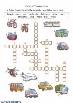 Transportation Form, Transportation Preschool Activities, Transportation Worksheet, Transportation For Kids, Transportation Activities, Transportation Preschool, English Exercises, Transportation Theme, Learning English For Kids