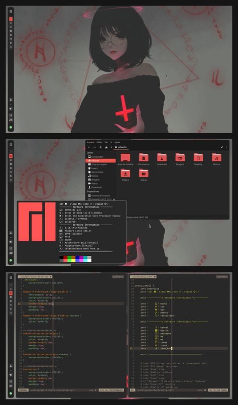 Nix Desktops, Coding Wallpaper Programming Desktop, Linux Setup, Linux Aesthetic, Linux Rice, Linux Wallpapers, Manjaro Linux, Bjarne Stroustrup, Ui Design Principles