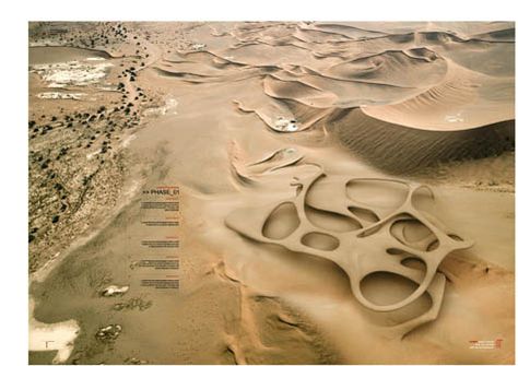 anti-desertification Dune Architecture, Biomimetic Architecture, Earth Architecture, Arcology, Arts Magazine, New Architecture, Sand Stone, Concept Diagram, Architecture Building Design