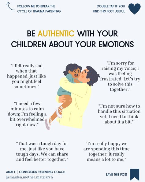 Here are 6 supportive phrases you can use to demonstrate AUTHENTICITY to your children. This helps build a foundation of trust and open communication with them 🥰⁠ .⁠ ✅ Never let the cycle of trauma define your parenting again. Discover "The Amai T Method of Conscious Parenting" and transform your family dynamics today!⁠⁠ Supportive Phrases, Holistic Parenting, Parenting Lessons, Parenting Knowledge, Parent Coaching, Intentional Parenting, Open Communication, Parenting Inspiration, Parenting Help