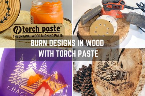 Torch Paste - The Original Wood Burning Paste was formulated to minimize leaks under stencils so that even the least artistic person can wood burn beautiful designs on wood. This patent-pending paste works perfectly with reusable or vinyl stencils on a wide variety of wood types and surfaces. Here are a few of my tips Wood Burning Paste, Artistic Person, Designs On Wood, Rough Wood, Cleaning Wood, Wood Burning, Types Of Wood, Holiday Crafts, Wood Crafts