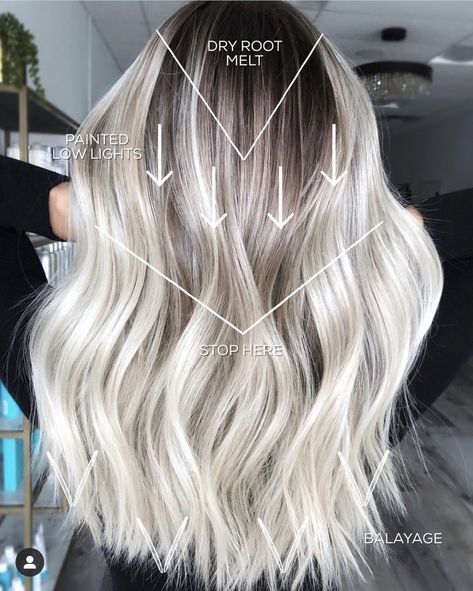 Dark Roots Blonde Hair Balayage, Blonde Formulas, Makeover Madness, Ash Blonde Hair Balayage, Icy Blonde Balayage, Cool Blonde Hair Colour, Baylage Hair, Platinum Blonde Balayage, Blonde Hair With Roots